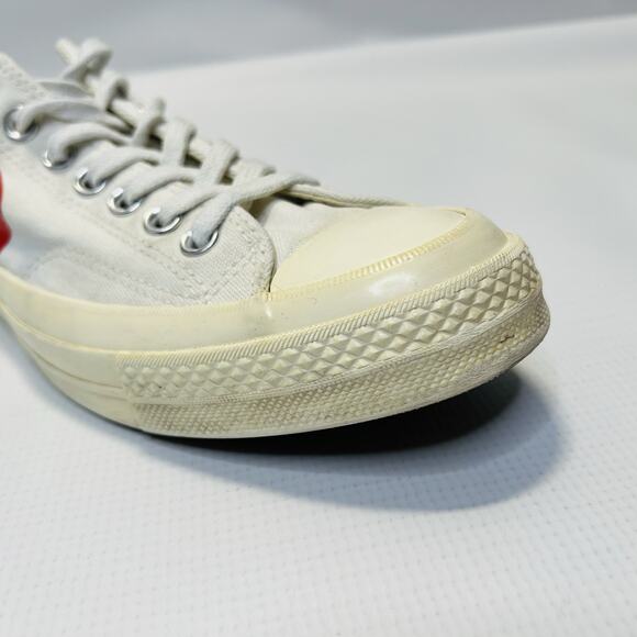 Converse Comme des Garçons Play x Chuck 70 Low Milk Mens Size 9 Women’s Size 11 - Picture 7 of 13